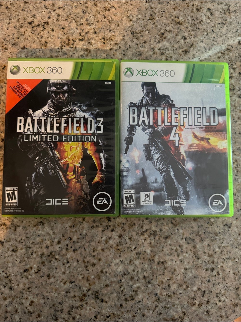 Battlefield 3 & Battlefield 4 Game Set - Green Cases